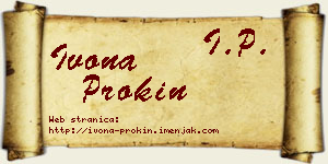 Ivona Prokin vizit kartica